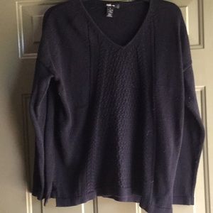 Black v-neck sweater